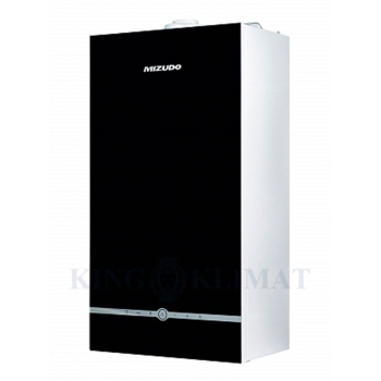 Котел газовый настенный MIZUDO GB M24Т pro 2-х конт. с шиной OT, стеклянная сенсорная панель, черная